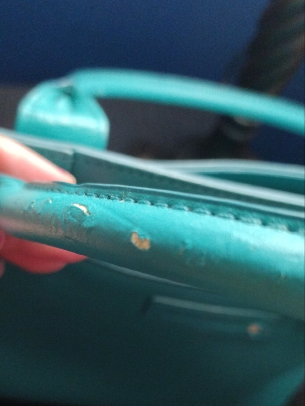 Vera Bradley Teal Satchel with Removable Shoulder Strap - Picture 4 of 12